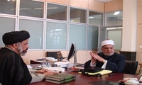 دیدار حجت الاسلام و المسلمین جواهری با رئیس پژوهشکدۀ علوم و معارف حدیث