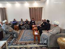 دیدار اعضای هیات علمی پژوهشگاه قرآن و حدیث با مسئول مرکز بحوث و دراسات عتبه مقدسه علویه