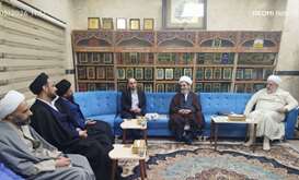 دیدار اعضای هیأت علمی پژوهشگاه قرآن و حدیث با مسئول مرکز بحوث و دراسات عتبه مقدسه عباسیه